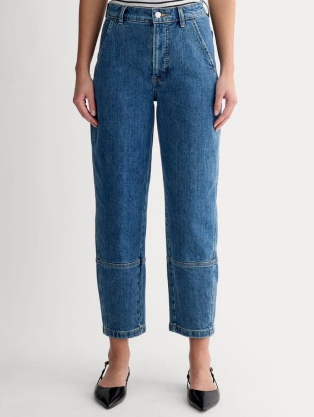 Everlane The Utility Barrel cropped jeans 26R medium wash